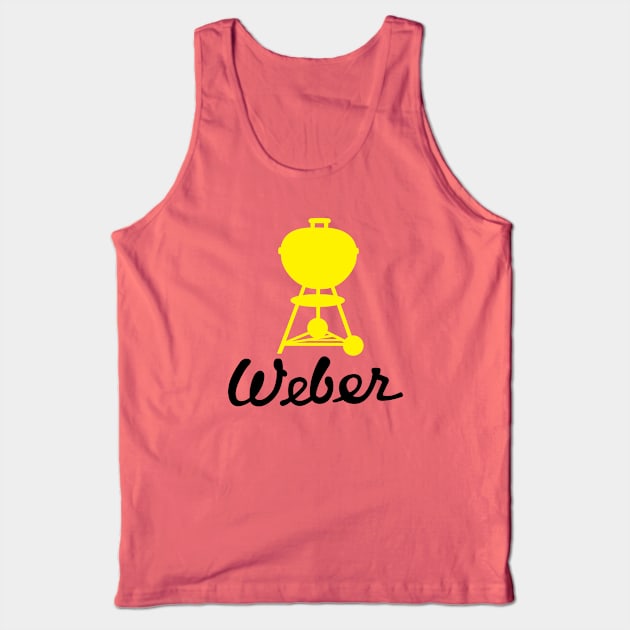 Grill Giants Weber Classic Vintage Yellow Kettle Tank Top by Grill Giants